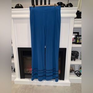 NWT White House Black Market Blue Wide-Leg Pants Size Small